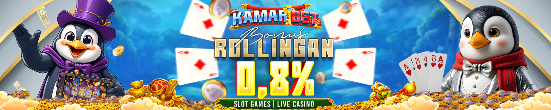 KAMARBET - Bonus Rollingan Slot Games - Live Casino
